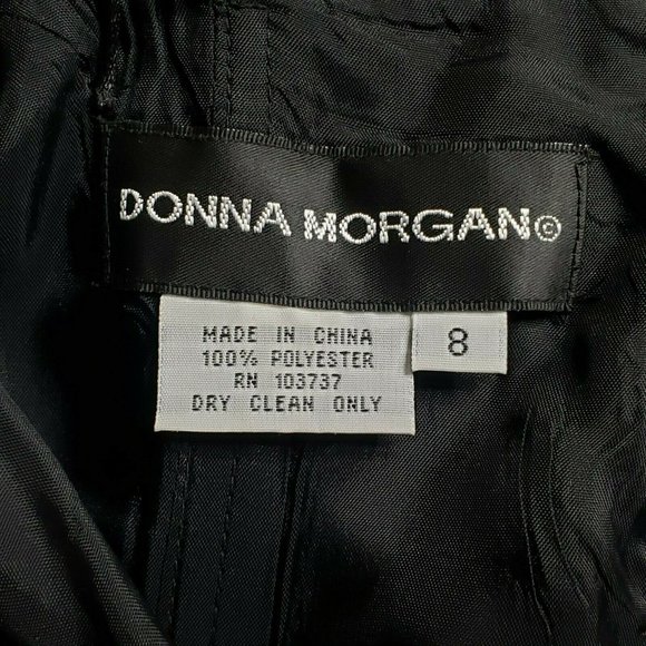 Donna Morgan NWOT Black Asymmetrical Dress Spaghetti Straps or Strapless - Picture 7 of 7